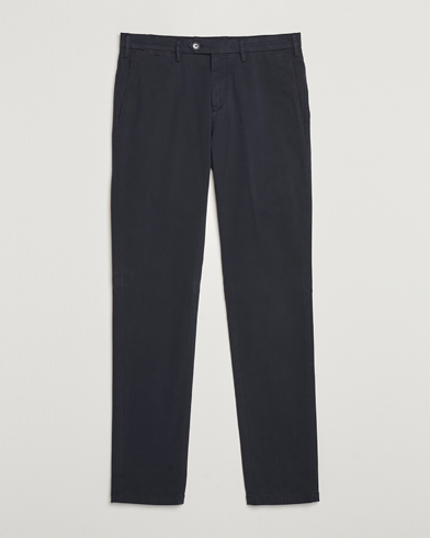  Slim Fit Cotton Stretch Trousers Navy