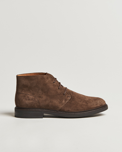 Dark brown suede fashion desert boots