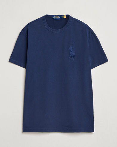 Stone Island Garment Dyed Cotton Jersey T-Shirt Navy Blue at CareOfCarl.com