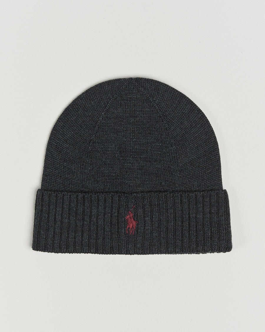 Polo Ralph Lauren Merino Beanie Dark Granite Heather – Grey