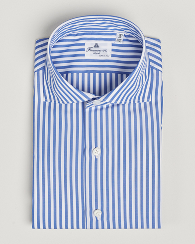 Stenströms 1899 Slim Supima Cotton Stripe Shirt Blue at CareOfCarl.com