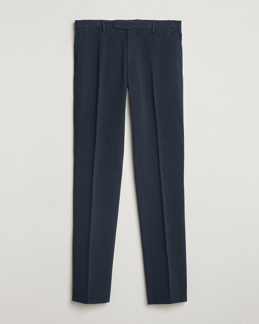 Boglioli Cotton Twill Trousers Navy – Blue