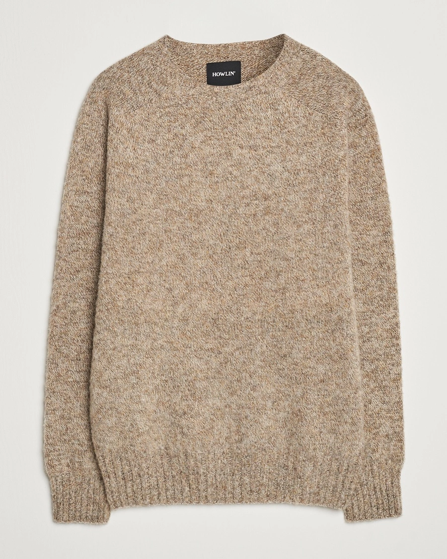 Howlin' Brushed Wool Sweater Mixed Shrooms – Beige