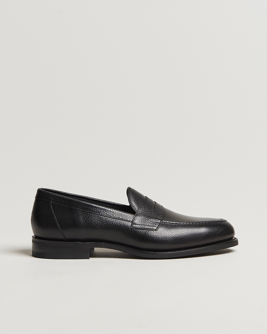 Loake Shoemakers Imperial Grained Penny Loafer Black – Black