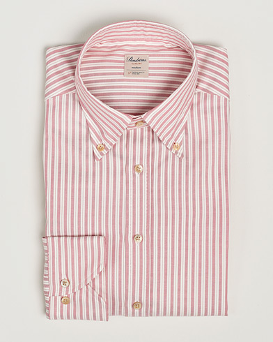  Slimline Vintage Stripe Oxford Shirt Red