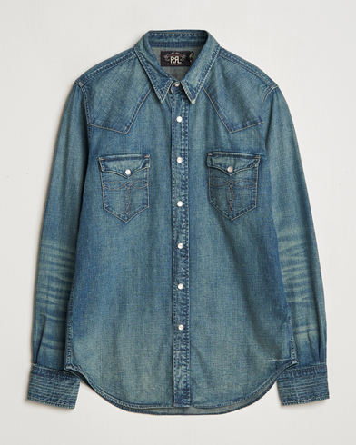 RRL Buffalo Western Shirt Dark Wash at CareOfCarl.com