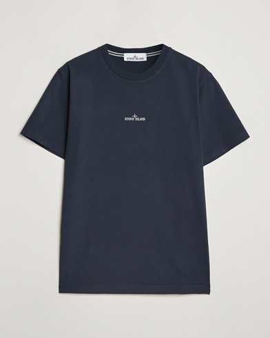 Stone Island Garment Dyed Jersey T-Shirt Navy Blue at CareOfCarl.com