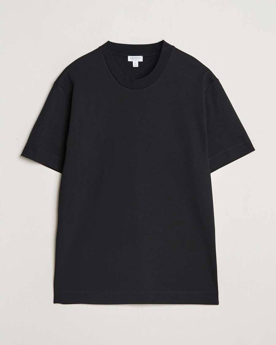 Sunspel Heavy Weight Supima Cotton T-Shirt Black – Black
