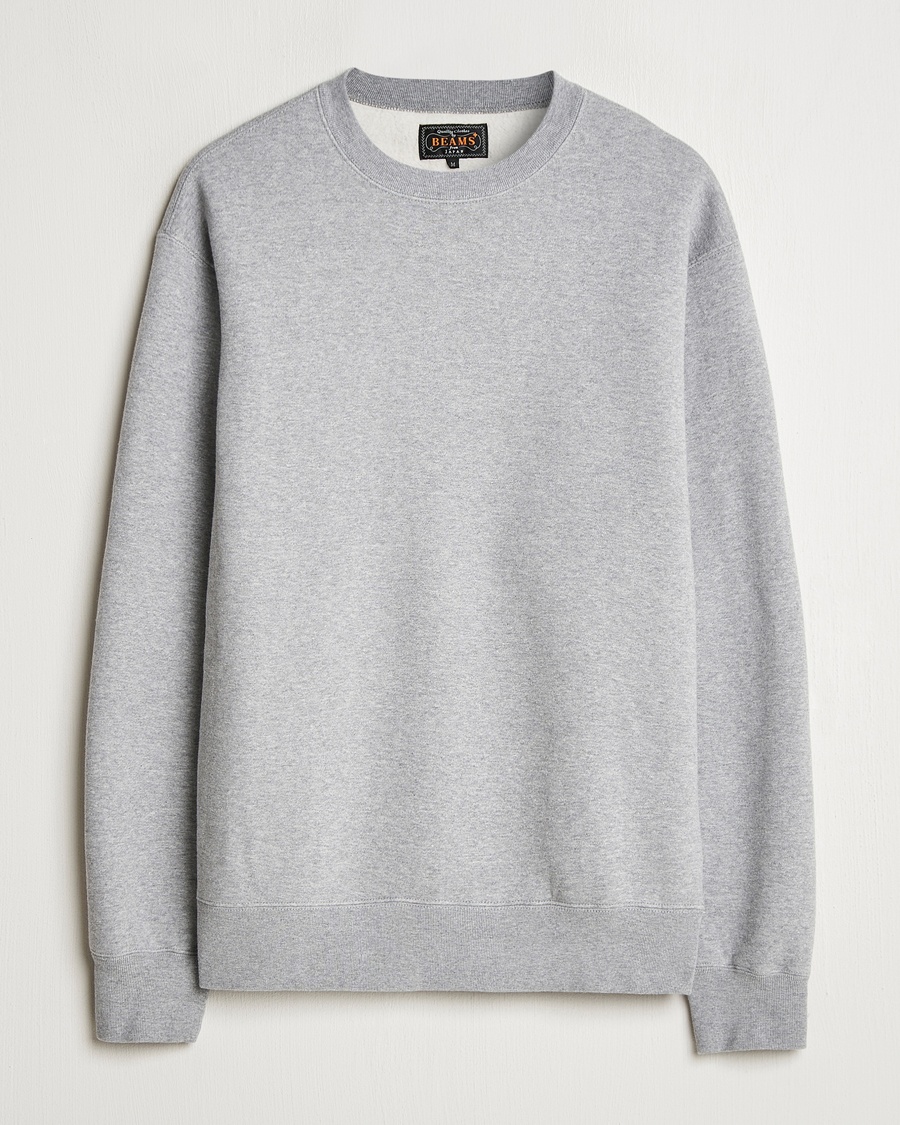 BEAMS PLUS Japanese Cotton Sweatshirt Heather Grey – Grey