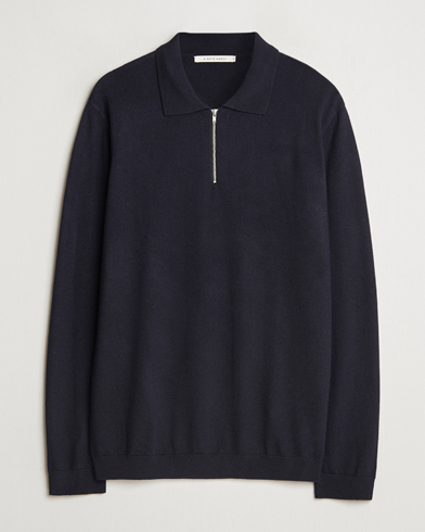  Thompson Merino Half-Zip Polo Navy