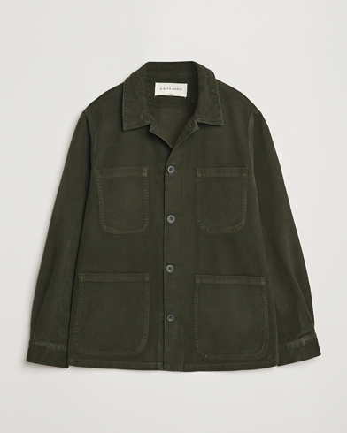  Algot Cotton Lyocell Overshirt Deep Green