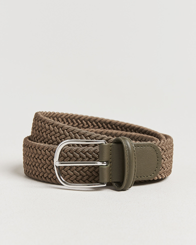 BranFRYE shops unisex woven belt cognac brass