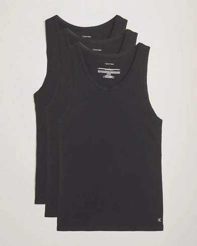 Calvin Klein 3-Pack Cotton Tank Top Black – Black