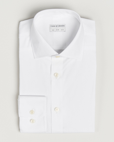 Tiger of Sweden Adley Slim Fit Cut Away Shirt White – White