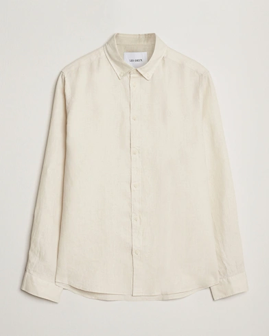 LES DEUX Konrad Linen Shirt Ivory – White