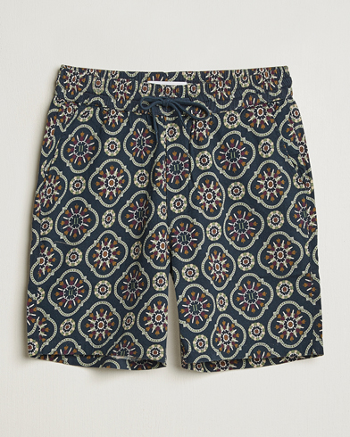 LES DEUX Otto AOP Tapestry Shorts Dark Navy – Blue