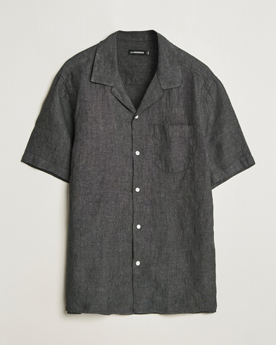 J.Lindeberg Elio Linen Melange Shirt Black – Black