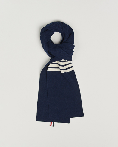 Thom Browne Cashmere Rib Scarf Navy – Blue