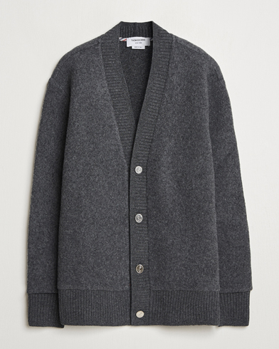 Thom Browne Wool Fleece Cardigan Charcoal – Grey