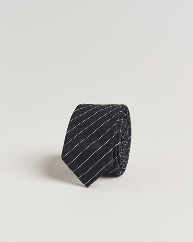 Thom Browne Pinstripe Wool Tie Navy – Blue