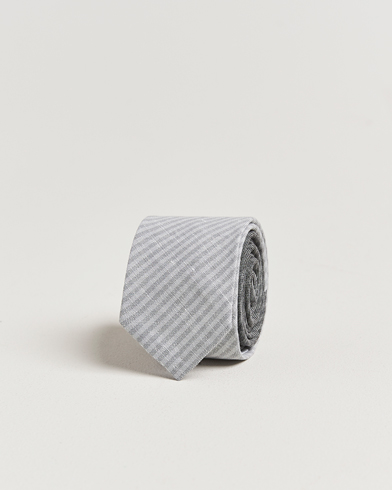 Thom Browne Uni Stripe Tie Light Grey – Grey