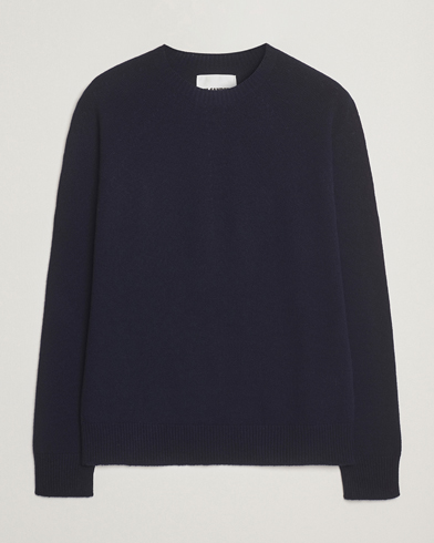 Jil Sander Wool/Cashmere Round Neck Sweater Navy – Blue