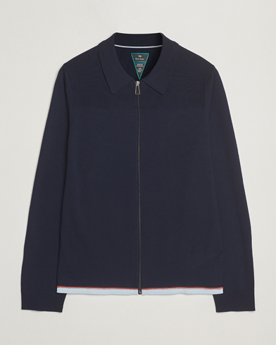 PS Paul Smith Merino Knitted Full Zip Navy – Blue