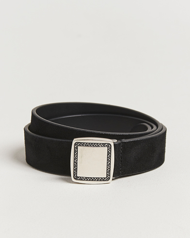 Anderson's Suede Buckle Belt 3cm Black – Black