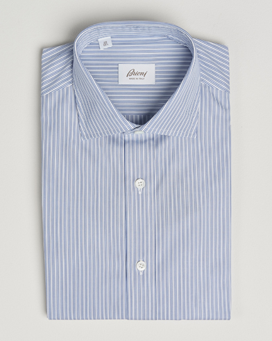Brioni Classic Dress Shirt Blue Stripe – Blue