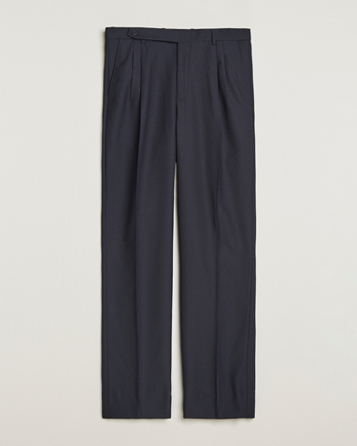 Brioni Capri Wool Trousers Navy – Blue