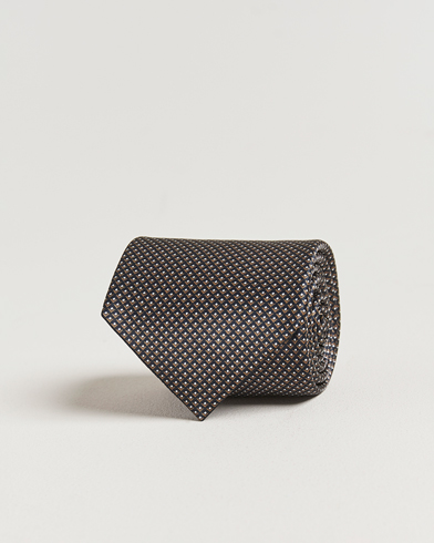 Brioni Printed Silk Tie Antracite – Grey