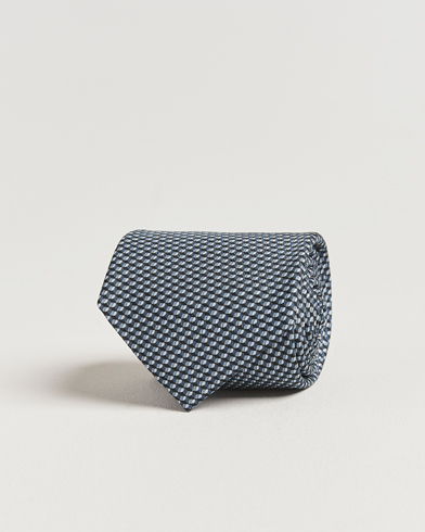 Brioni Printed Silk Tie Navy – Blue
