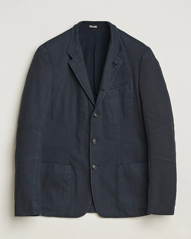 Massimo Alba Gstaad Bull Cotton Jacket Navy – Blue