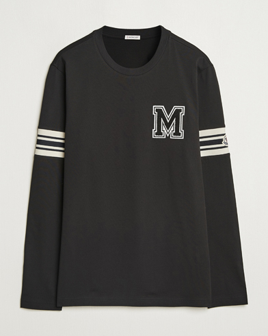 Moncler Archive Logo Long Sleeve T-Shirt Black – Black