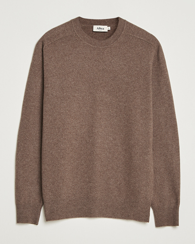 Altea Wool/Cashmere Crew Neck Pullover Brown – Brown