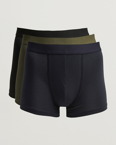 Bread & Boxers 3-Pack Boxer Brief Black/Navy/Green – Black