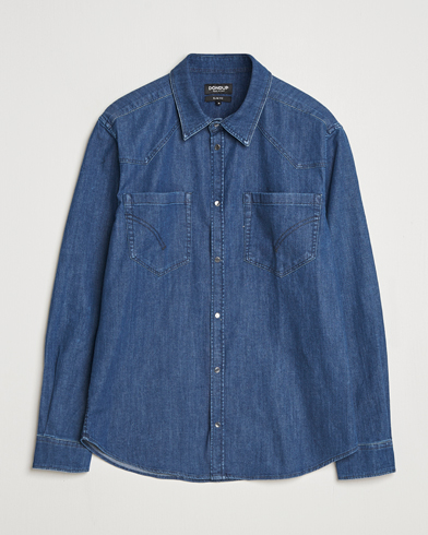 Dondup Pocket Denim Shirt Medium Blue – Blue