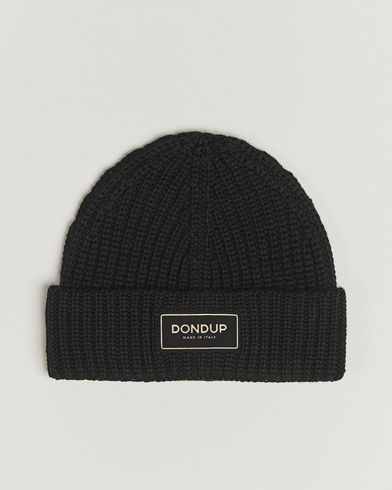 Dondup Ribbed Beanie Black – Black