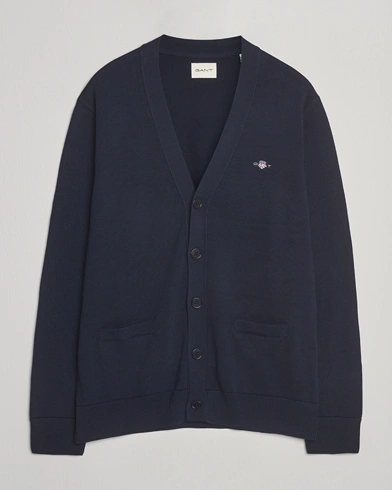 GANT Casual Cotton Cardigan Evening Blue – Blue