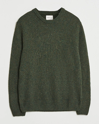 GANT Neps Wool Crew Neck Country Green – Green