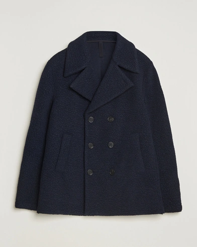 Harris Wharf London Boucle Peacoat Navy – Blue