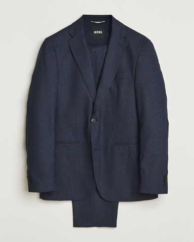 BOSS BLACK Huge Wool Suit Dark Blue – Blue