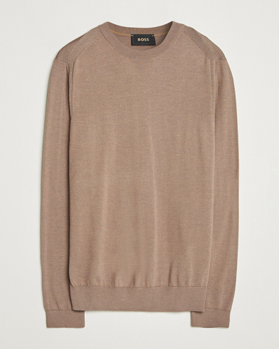 BOSS CAMEL Overo Wool/Cashmere Knitted Sweater Open Beige – Brown