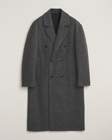 J.Lindeberg Willy Bonded Wool Coat Dark Grey Melange – Grey