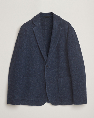 J.Lindeberg Calvon Wool Knitted Blazer Vintage Indigo – Blue