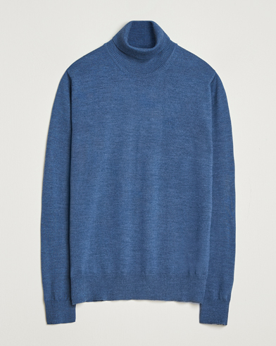 J.Lindeberg Kaden Merino Turtleneck Vintage Indigo Melange – Blue