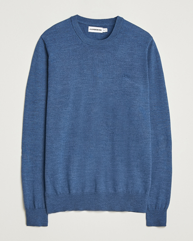 J.Lindeberg Keane Merino Crew Neck Vintage Indigo – Blue