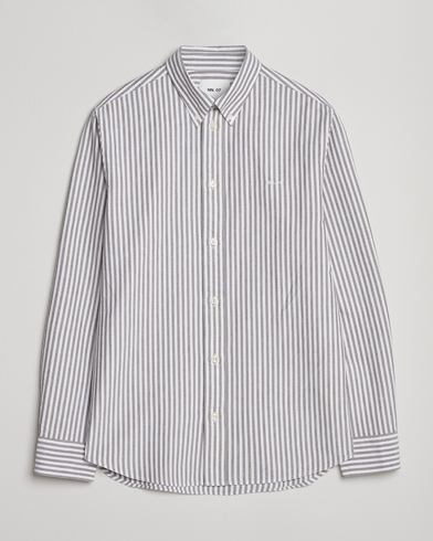 NN07 Colby Oxford Shirt Brown/White – Brown