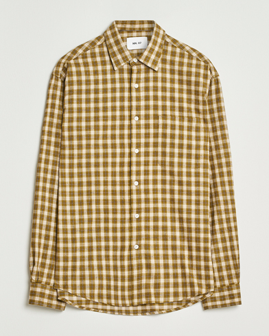 NN07 Deon Flannel Checked Shirt Green – Green