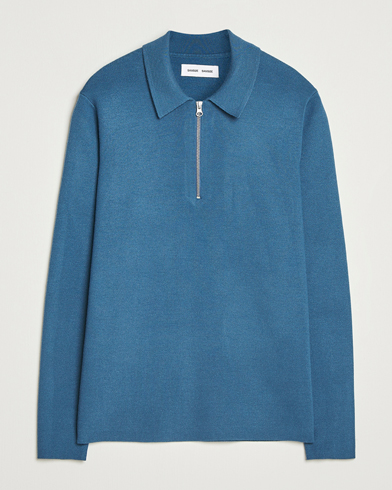 Samsøe Samsøe Guna Half Zip Stellar Blue – Blue